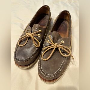 Sperry’s Mens Dark Brown Leather Boat Shoe